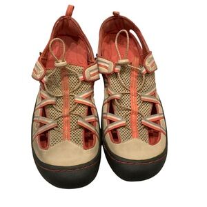 J-41 adventure on Florida vegan sandals beach water shoes tan/pink sz 10
